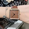 Fashionable trend swiss watch, square dial, calendar, belt, simple and elegant design