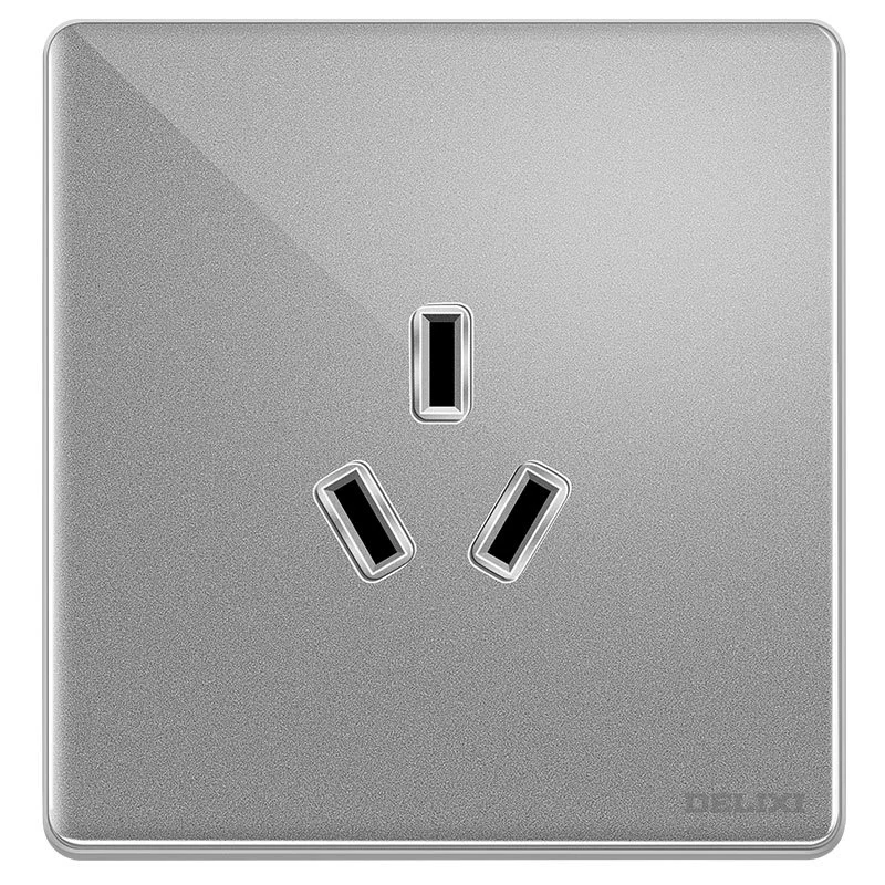 Панель Delixi Household 86 CD889 Ink Cai Caikai Open Double Control Starry Sky Gray Wall Switch