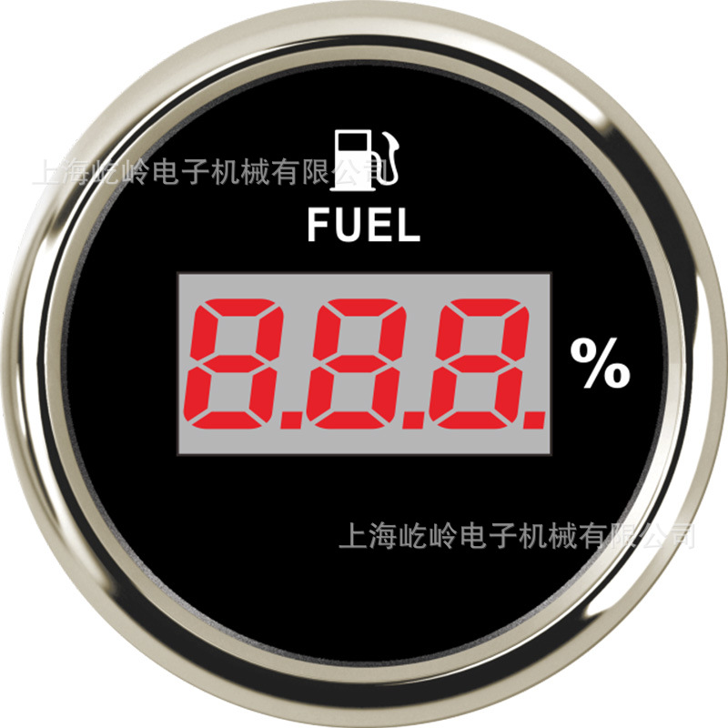 automobile instrument, ELING 52mm Pointer Digital - silver-edge-black-background-digital-0-190o