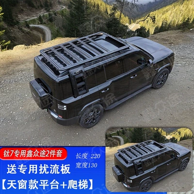 Roof rack: ladder backpack modification - fangchengbao-titanium-7-sunroof-model-roof-rack-ladder-includes-special-spoiler
