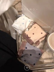 Miao Anna underwear polka dot Japanese girl pure cotton fabric mid-waist bamboo charcoal cute breathable hip-covering briefs