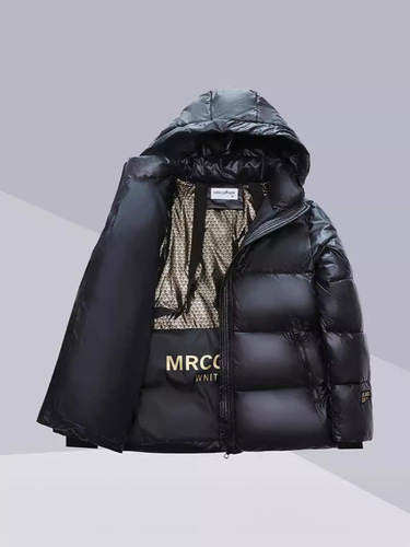 High-end Black Gold Cotton Women's Short 2025 Winter Style Korean Version Hooded Winter Thick Couple's Coat Cold-Resistant Cotton Jacket Trend