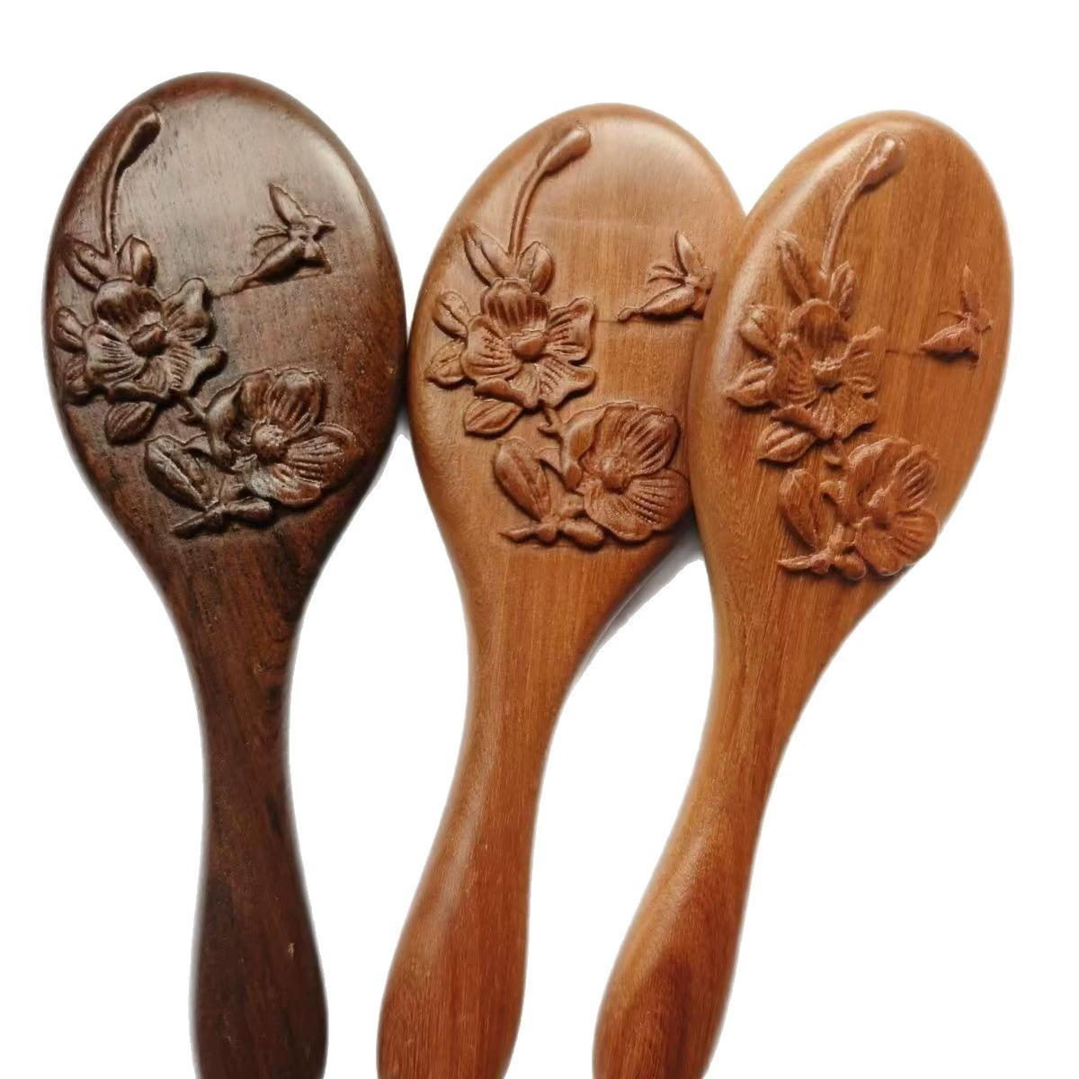 Деревянная щетка, мягкая подошва для друга sandalwood, подарок на день рождения, для ухода за волосами