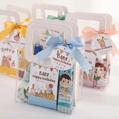 Kindergarten birthday small gift bag transparent empty box hand-held gift children's gift bag snacks Christmas