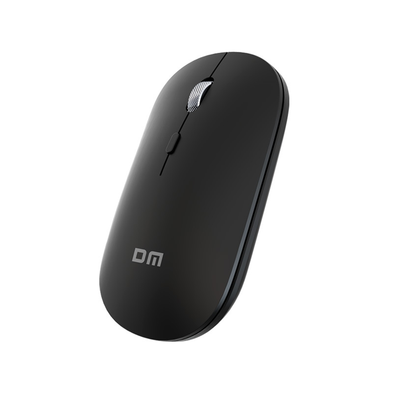 Mouse da ufficio con trasmissione wireless Bluetooth DM 2.4GHz, design leggero e nero per una presa comoda_voghion.com