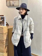 90绒衬衫羽绒服 2025新款韩版时尚气质中长款轻薄羽绒服女