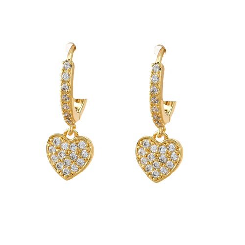 Cross-border fashion micro-set zirconia cross pendant earrings with bow and palm shape ear hooks for women, lightweight luxury, niche earrings
