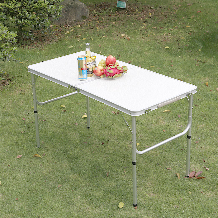 New Outdoor Folding Table 1.2m Long Table for Stalls, Camping, Fishing, Picnics, Simple Table, Temporary Dining Table, Live Broadcast Table
