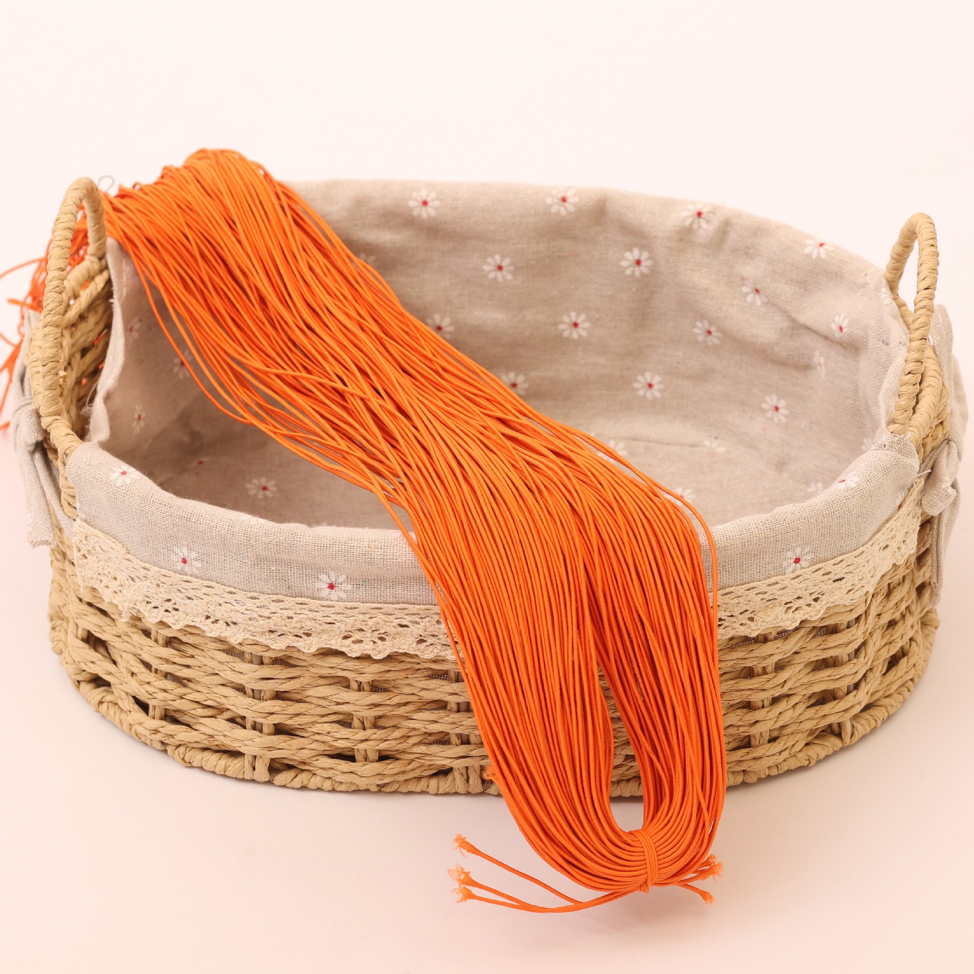 Cintas elásticas redondas al por mayor de 0.6-19mm cuerdas elásticas de color ropa como tendones de látex núcleo de cuerda elástica de alta elasticidad perlas