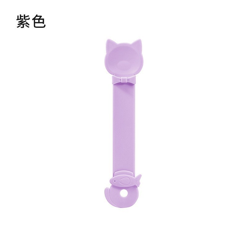 Pet puede cuchara de silicona mango largo gato abrelatas húmedo gato comida cuchara agitación alimentador PET vajilla al por mayor