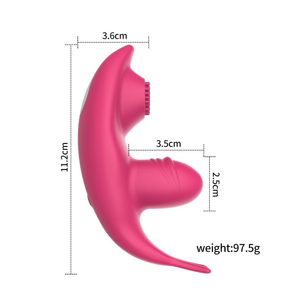 Eva Wearable Vibrator with App Control, Tongue-Licking Brush Head, Purple Silicone — detail image 9