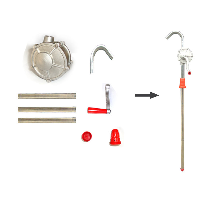 Bomba de aceite manual de acero inoxidable 304, herramienta de extracción de aceite resistente a la corrosión, adecuada para gasolina, materias primas químicas, aceite comestible y bebidas, resistente a ácidos y álcalis.