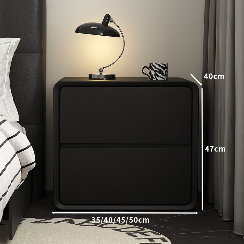 Mesa de té de madera sólida de alta calidad, mesa de cabecera de cama negra, gabinete de viento silencioso, gabinete simple de almacenamiento moderno, dormitorio simple