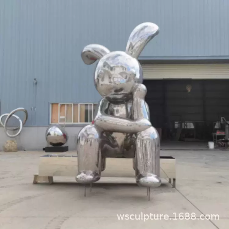 不锈钢雕塑定制 卡通雕塑  工艺品轻奢  景观雕塑 不锈钢镂空雕塑