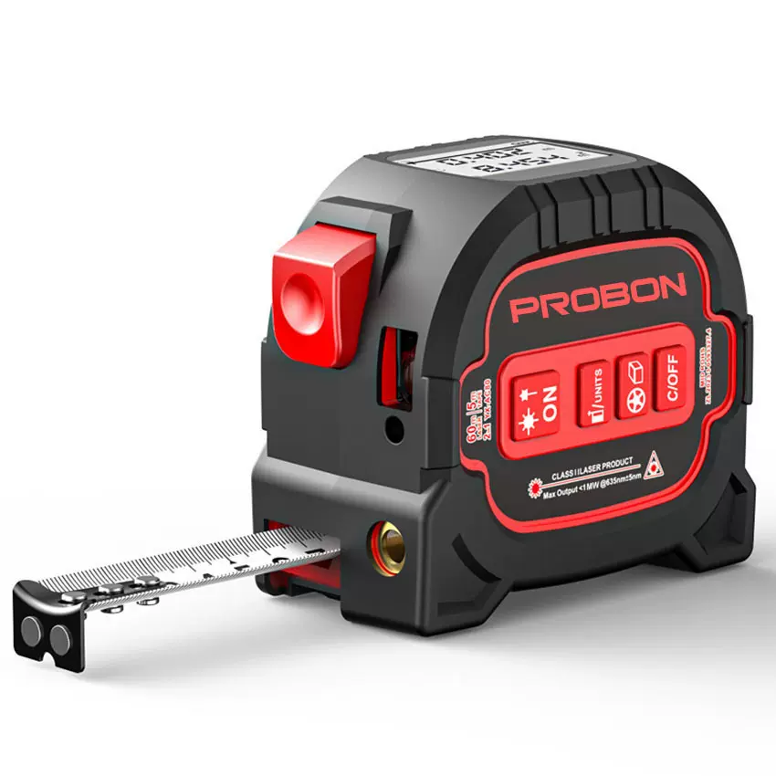 新款三合一60M激光卷尺充电式激光测距仪十字标线智能量房激光尺