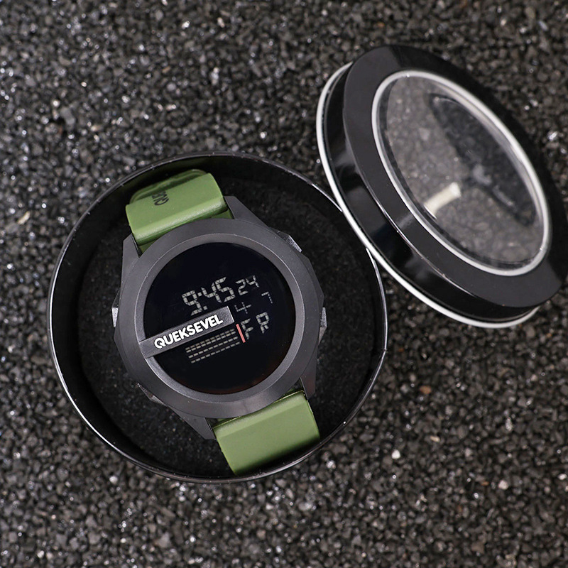 QUEKSEVEL marca nuevo producto tecnología para hombres reloj electrónico multifuncional impermeable tendencia luminosa reloj electrónico para estudiantes