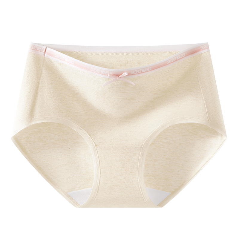 Ropa interior de algodón para bebés Clase A entrepierna de algodón para mujer 10A entrepierna antibacteriana rango largo cintura media sin costuras calzoncillos transpirables para mujer