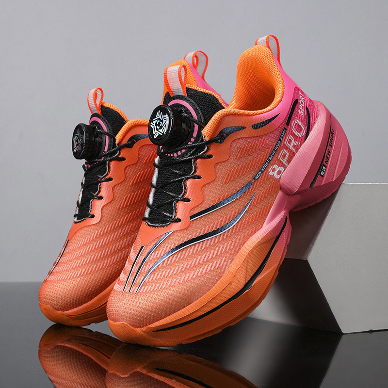 Zapatos deportivos cómodos zapatos deportivos ligeros de color gradiente sin zapatos de baloncesto zapatos infantiles casuales para niños estudiantes chicas pelota