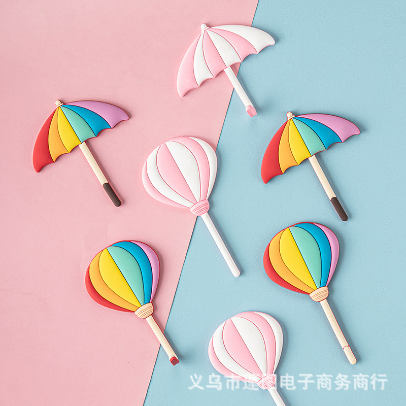 Umbrella Balloon Hook Creative Nail-free Bending Hook PVC Door Hanging Post Key Hanging Home Wall Decoration