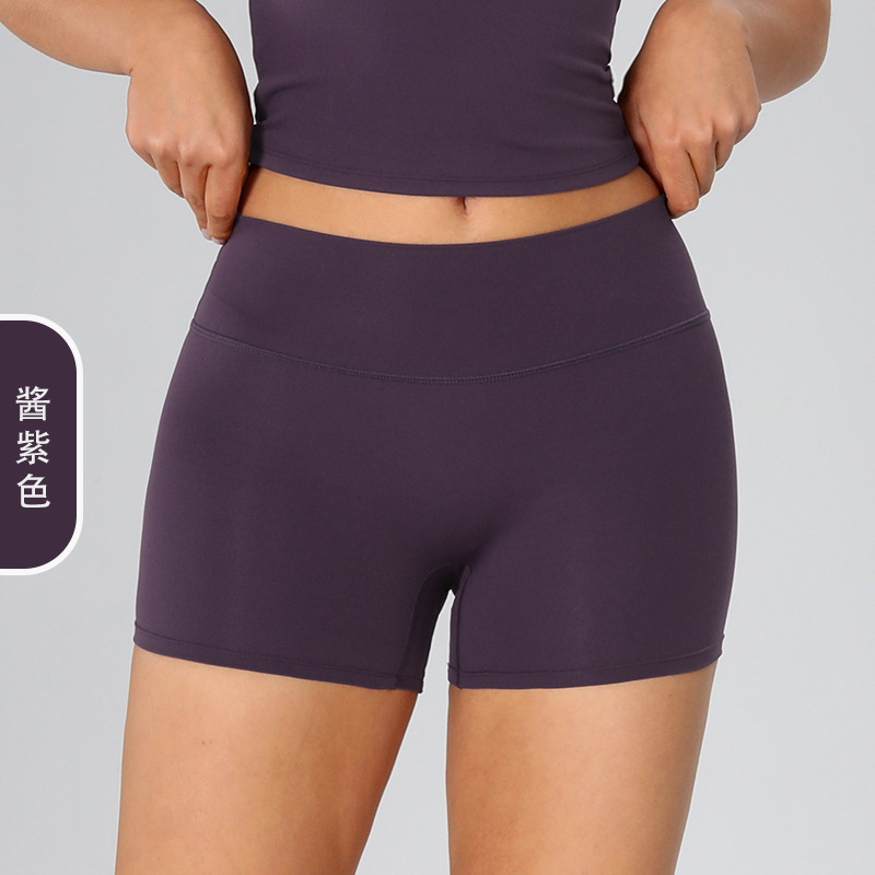 Europa y los Estados Unidos abrasivo transfronterizos pantalones cortos de yoga ajustados de cintura alta para mujeres pantalones de gimnasio abdominales para elevar las caderas para correr pantalones cortos deportivos 8519