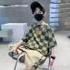 Fashionable T-shirt for boys, children's set, with short sleeve, 2023 collection, children's clothing, suitable for teen