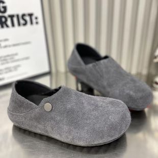 Birkenneth Shoes Fashionable Women's Shoes 2025 New Soft Sole Slip-on Lazy Shoes All-match Casual Suede Loafers