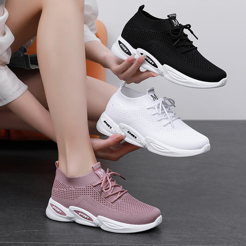 Women's summer new cross-border Feiwei women's shoes fashionable breathable soft-soled running shoes casual mesh sports shoes for women