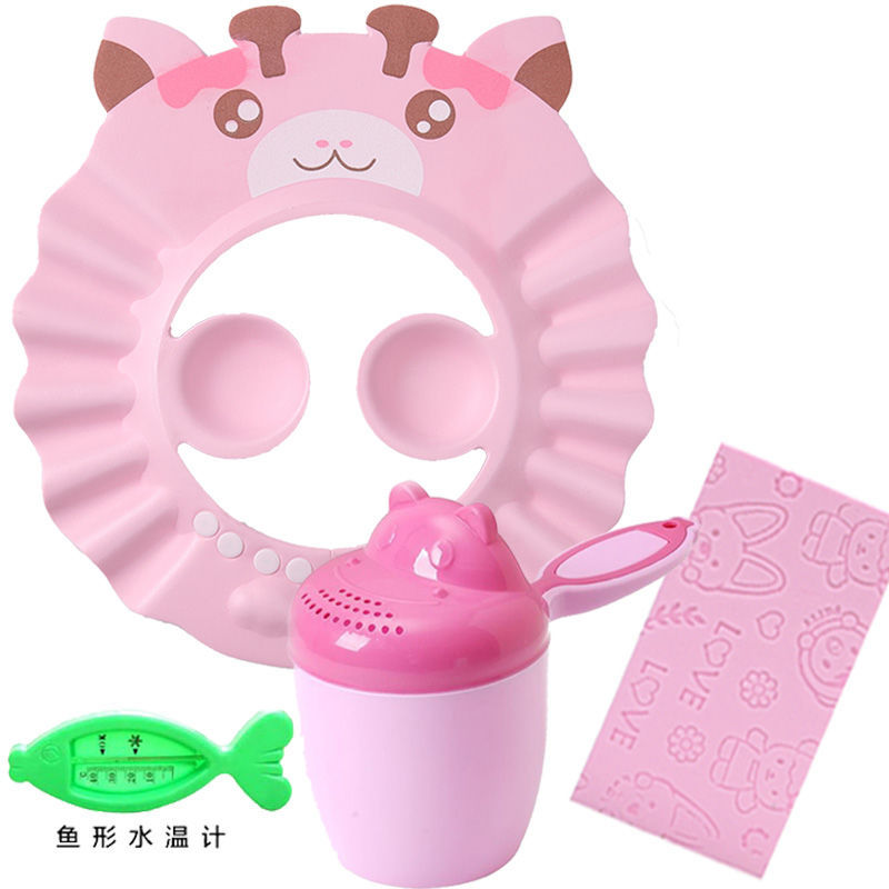 만화-산호 핑크 (귀 보호) + 3 피스 세트