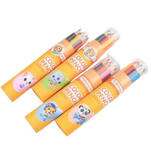 Bulk 12, 18, 24, 36 Color Bucket Cartoon Creative Colored Pencils for Children's Painting and Doodling