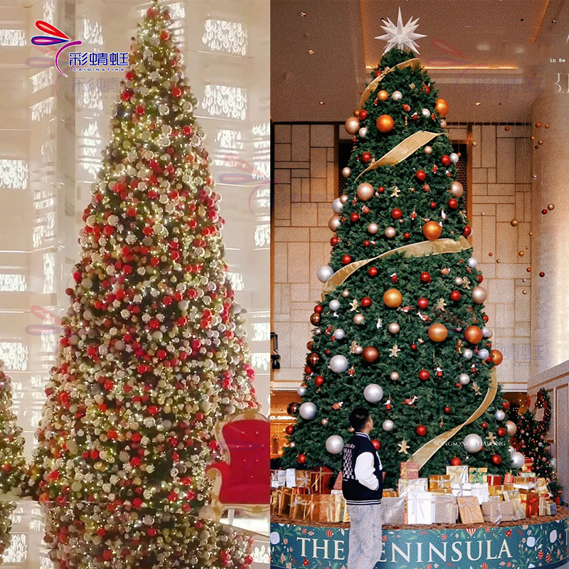 Mayorista y minorista plegable pequeño volumen de árbol de Navidad de 6 metros supermercado Amazon decoración de Navidad al aire libre decoración de ingeniería