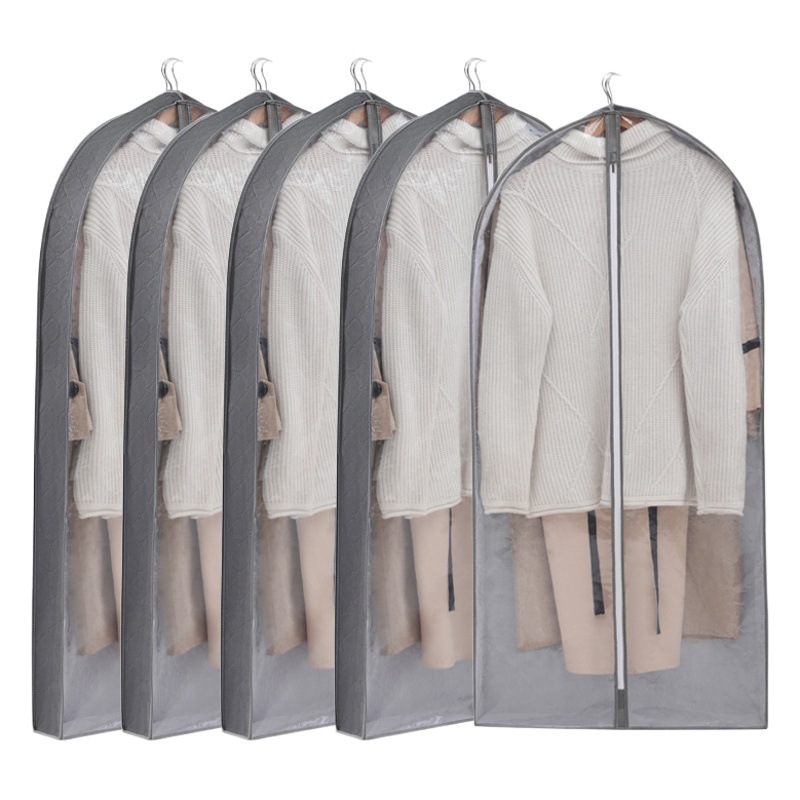 Ropa cubierta de polvo de gran capacidad tridimensional impermeable ropa bolsa de polvo colgando de tela no tejida bolsa de polvo de almacenamiento