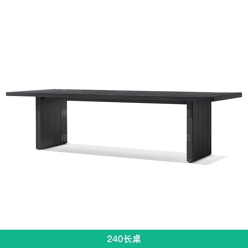 Mesa y sillas de madera maciza al aire libre patio villa terraza mesa larga de madera hotel jardín alojamiento residencial impermeable tablas y sillas de teca solar