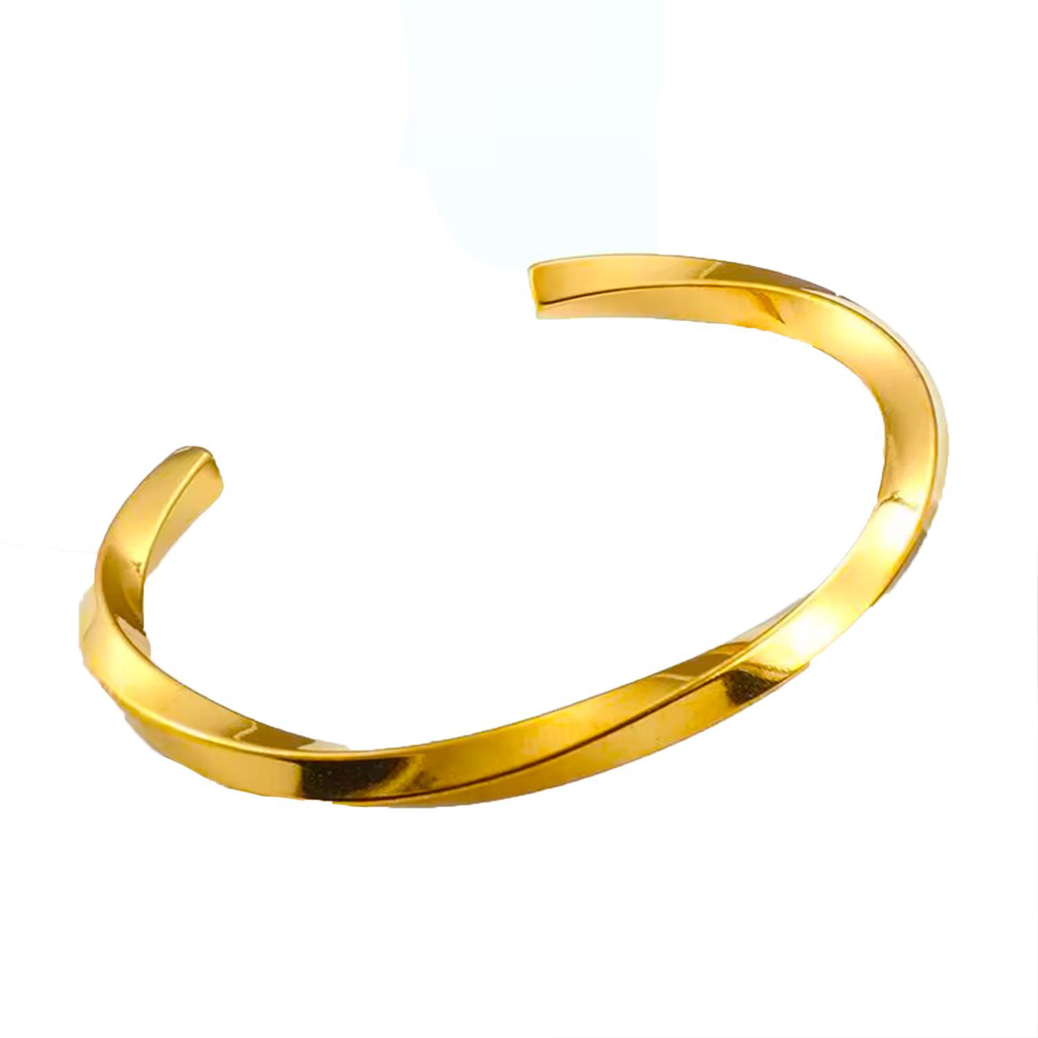 Mobius, apertura torcida, pulsera de acero de titanio ajustable, pulsera de moda que no se desvanece, joyería simple para mujer, hombre, Europa y América