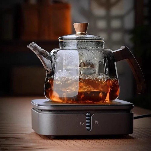 Steamer teapot glass heat-resistant new tea brewing pot single pot stove water boiler large capacity ceramic hob tea set