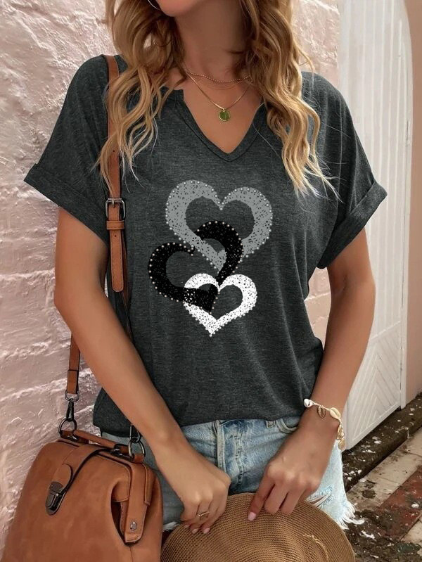 Women's T-shirt Love Print 13