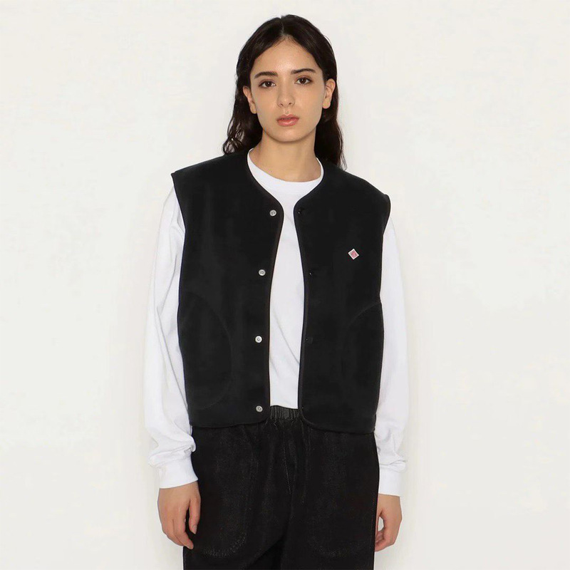 Japanese-Style Fleece Vest for Women, Autumn and Winter 2025, Warm Inner Lining, Casual Japanese Sleeveless Base Jacket