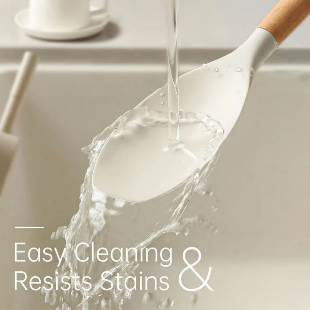 Pan antiadherente para cocinas domésticas, mango de madera de 10pcs, conjunto de suministros de cocina