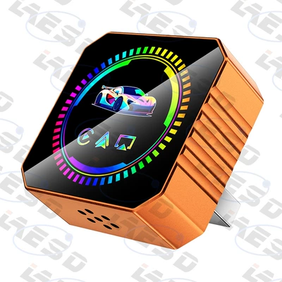 Simsiz CarPlay və Android Auto Box for Apple and - q1bv-orange-iridescent-ring-design-metal-glass-4-in-1-wireless-carplay-android-auto-adapter-apple-android-screen-mirroring-exclusively-for-overseas-use