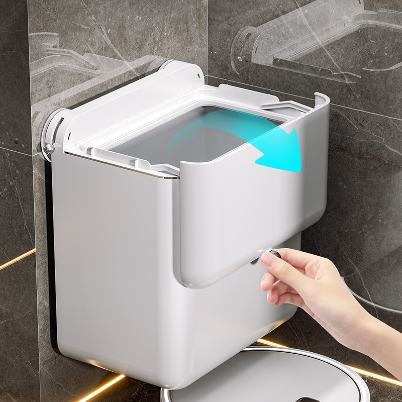 ゴミ箱家庭用吸盤式穴なしゴミ捨て筒蓋付きトイレ客間調理器余収納桶卸売り|undefined