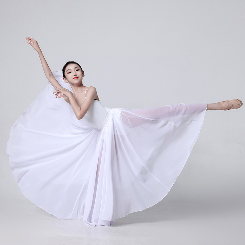 Classical dance big skirt performance clothing dresses double -layer…