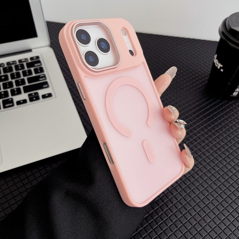 肤感半透磁吸大孔磨砂适用iphone17苹果16手机壳15情侣防摔14全包|undefined