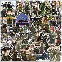50张女士兵涂鸦贴纸汽车摩托车手机水壶装饰贴画笔记本手帐贴纸
