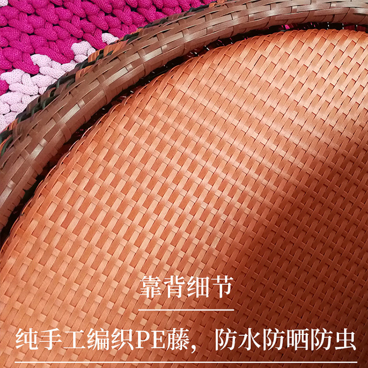 Jardín al aire libre Terraza patio hecho a mano de ratán mesa y silla Nordic salón sofá mesa de café combinación simple ocio muebles