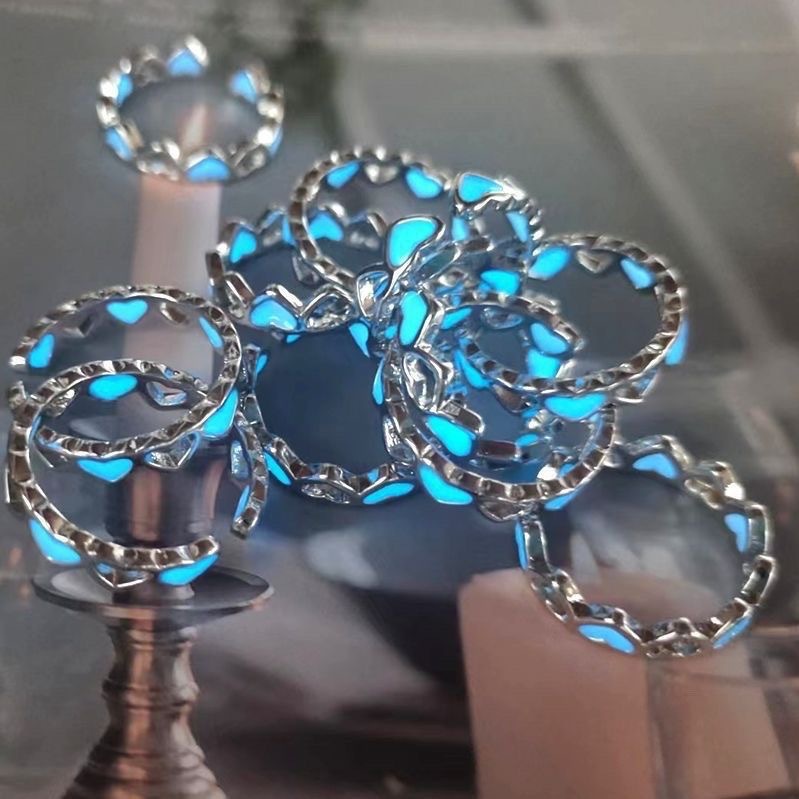 Bored, wear a glowing star and play with creative pentagram new luminous ring_voghion.com