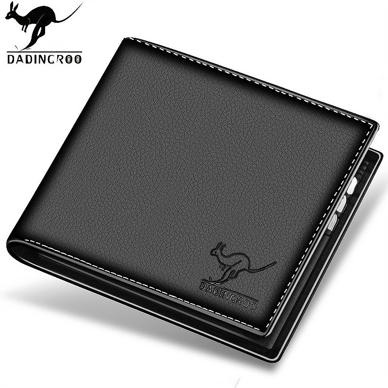 Venta al por mayor de los nuevos hombres cartera corta pu multi-Tarjeta Litchi patrón de cuero bolsa negocio cartera cambio tarjeta bolsa entrega