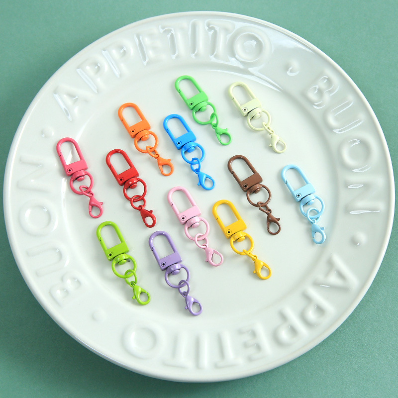 [Mixed colors randomly sent] Door buckle + 14mm lobster clasp