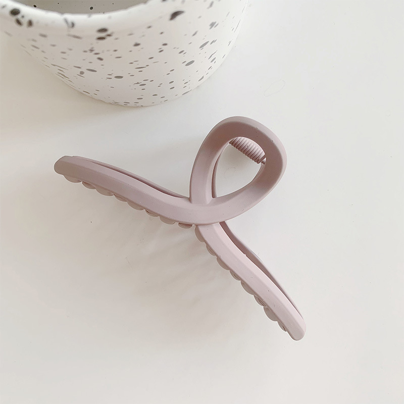 Pinza para el cabello de placa de color coreano ins Maillard, pinza para el cabello de color té con leche de otoño e invierno, pinza para el cabello grande de textura simple