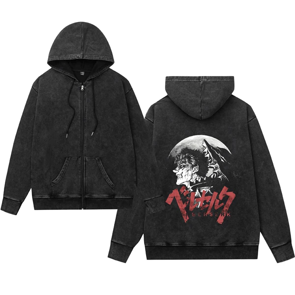 Black Washed Zipper E