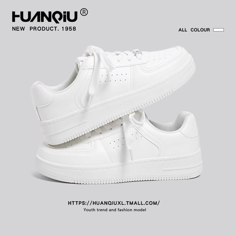 Thick-Soled White Shoes for Women 2025 Spring and Autumn New Classic Niche Design Casual Versatile Sneakers