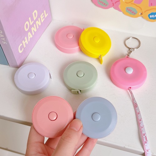 Mini portable small tape measure to measure clothes 1.5m tape measure waist hip circumference cute cartoon measuring ruler soft ruler learning